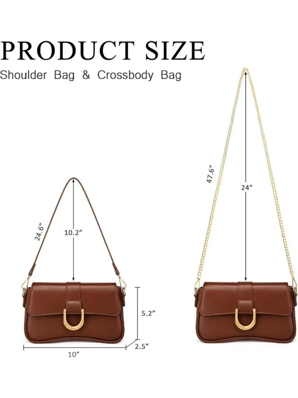 Women's Brown Small Cute Purse Retro Clutch Underarm Hobo Shoulder Bag